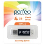 USB-флешка Perfeo 4GB E01 Black economy series