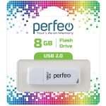 USB-флешка Perfeo 8GB C10 White