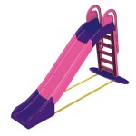 Горка для катания детей Doloni фиолетово-розовая, 240x114 см