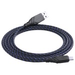 Кабель EnergEA NyloGlitz micro-USB — USB-A (2.0) 1.5 м синий