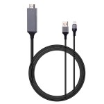 Кабель 2emarket для iPhone HDMI и USB Black