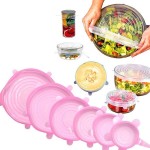 Купить Набор силиконовых крышек Kitchen Angel 6 шт, розовый, KA-LID-04 в МВИДЕО