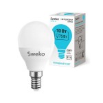 Лампа светодиодная Sweko 42LED-G45-10W-230-4000K-E14 38739