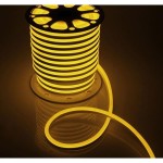 Купить Неоновая светодиодная лента PJ NEON 2м, 8х16мм, 220В, 120 LED/m, IP 67, желтый в МВИДЕО