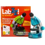 Купить Микроскоп Levenhuk LabZZ MV1 Azure + книга (77623) в МВИДЕО