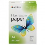 Купить Фотобумага для принтера PrintPro Glossy 200g/m, A4 (PGE200050A4) в МВИДЕО