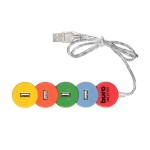 Купить Разветвитель USB 2.0 Buro BU-HUB4-0.5-U2.0-Snake 4порт. разноцветный в МВИДЕО