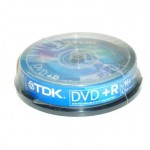 DVD+R диск TDK 4.7Gb 16x10 cake