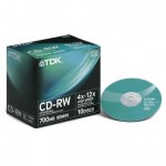 CD-RW диск TDK High Sp.jew.10