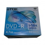 DVD-R диск TDK 16x jewel 10