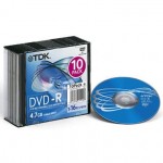 DVD-R диск TDK 16x slim 10