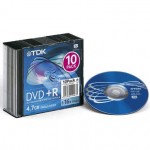 DVD+R диск TDK 16x slim 10