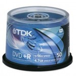 DVD+R диск TDK 16x Cake box 50