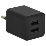 Сетевое зарядное устройство Vertex 2 USB, 2,1 A, (TC2USB2UNIVB) black