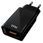 Сетевое зарядное устройство TFN 1 USB, (TFN-WCQC3BK) black