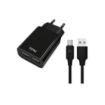 Сетевое зарядное устройство TFN 2 USB, 2,4 A, (WC2U24AMICBK) black